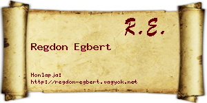 Regdon Egbert névjegykártya